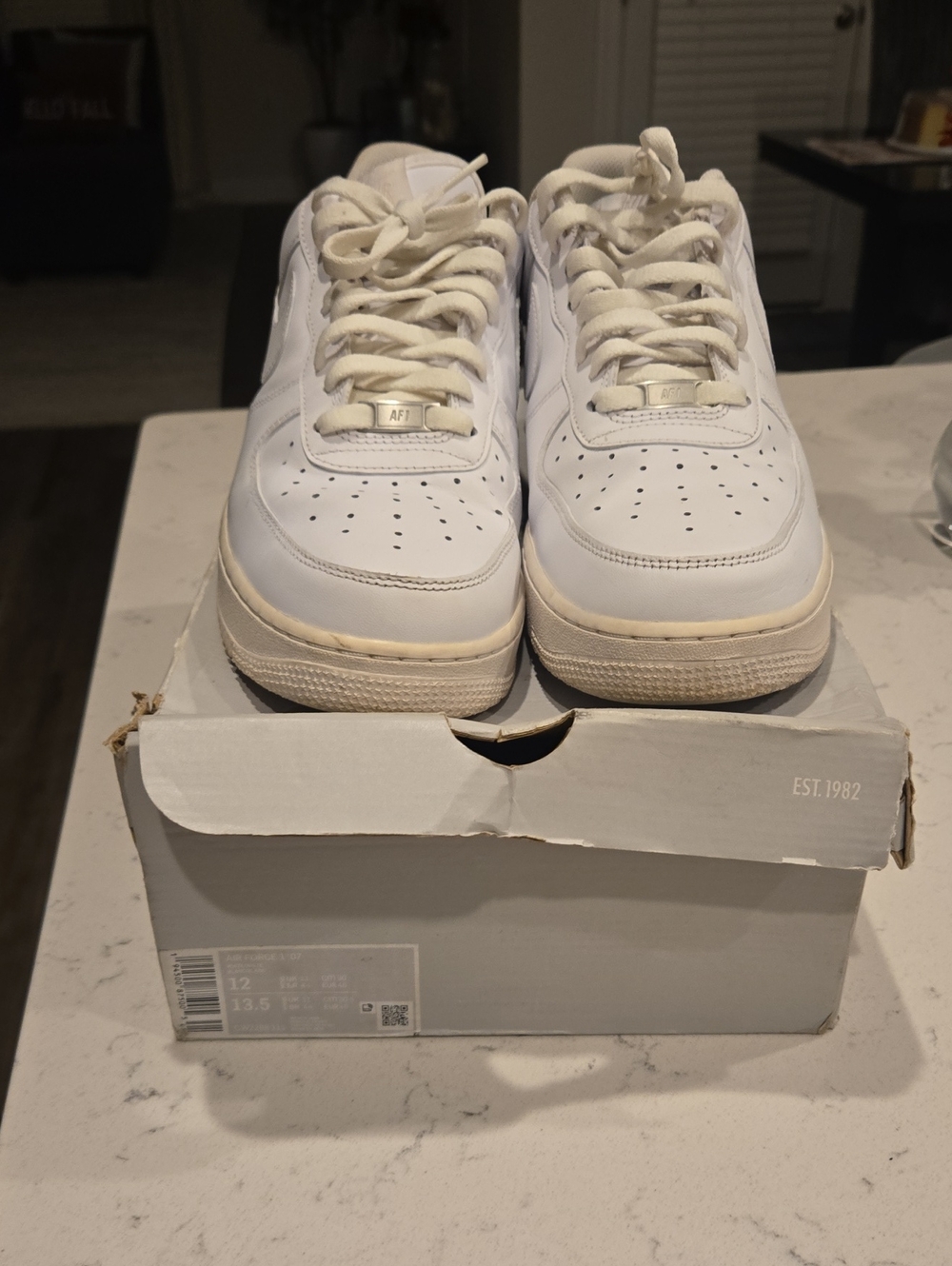 Nike White Low-Top Sneakers with Cream Accents